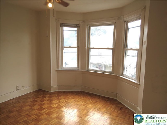 2206 Forest St, Wilson Boro, PA 18042 - unfurnished room featuring a ceiling fan and baseboards