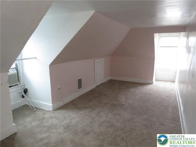 2206 Forest St, Wilson Boro, PA 18042 - additional living space featuring carpet floors, vaulted ceiling, and cooling unit