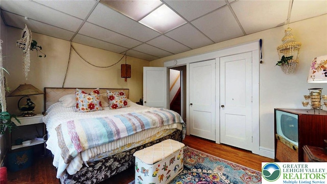 1446 Chew St, Allentown City, PA 18104 - bedroom featuring wood finished floors and a paneled ceiling