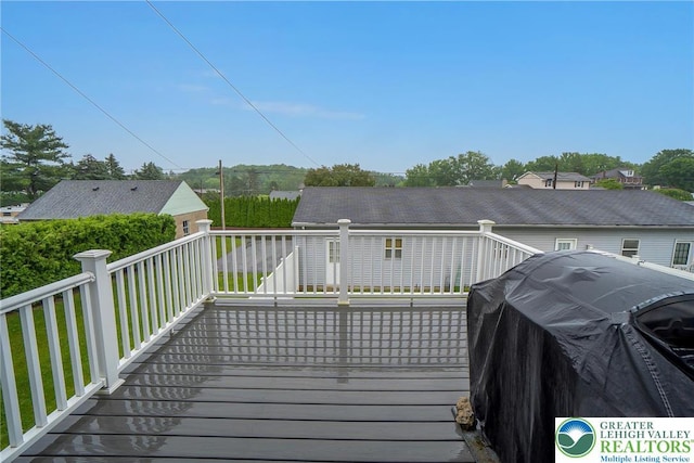 468 E 9th St, Northampton Boro, PA 18067 - wooden terrace with grilling area