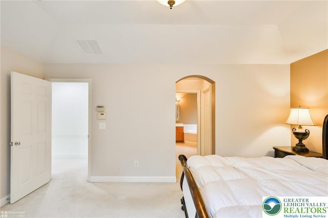 780 Ramblewood Dr, Forks Twp, PA 18040 - bedroom featuring arched walkways and light carpet