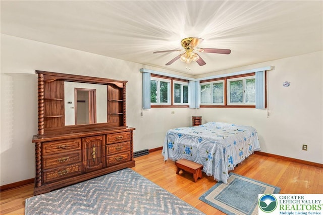 194 Gallagher Rd, Whitehall Twp, PA 18052 - bedroom with wood finished floors and a ceiling fan