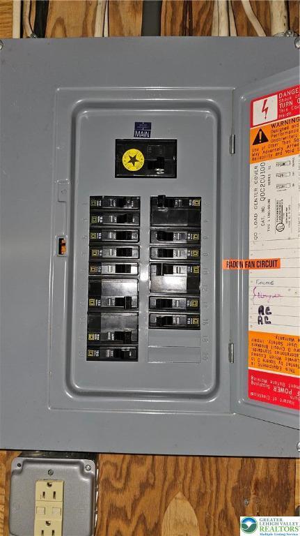532 Oakwood St, Palmer Twp, PA 18045 - utility room featuring electric panel