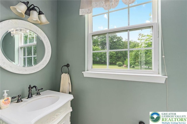6841 Stone Croft Cir, Macungie Boro, PA 18062 - bathroom with vanity and plenty of natural light
