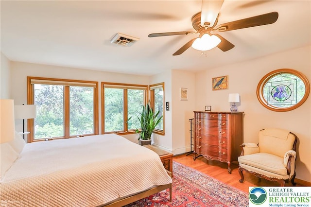 3745 Orefield Rd, South Whitehall Twp, PA 18104 - bedroom featuring light wood-style flooring and ceiling fan