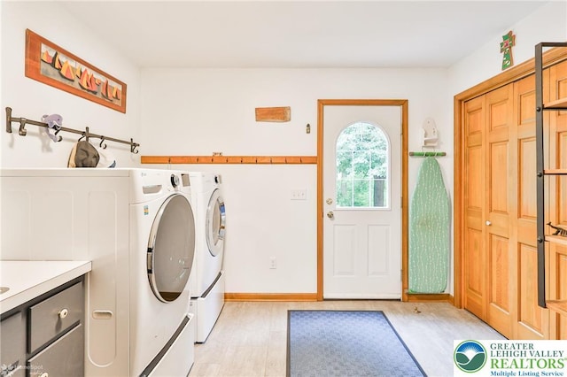 3745 Orefield Rd, South Whitehall Twp, PA 18104 - washroom with washing machine and dryer and baseboards