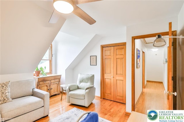 3745 Orefield Rd, South Whitehall Twp, PA 18104 - living area with light wood-style floors and a ceiling fan