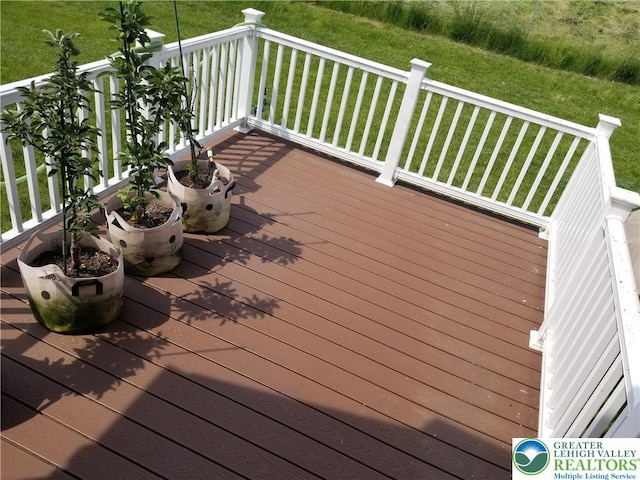 3583 Daylily Dr, Upper Milford Twp, PA 18049 - deck featuring a yard