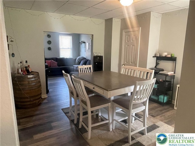 924 W Berwick St, Easton, PA 18042 - dining space featuring wood finished floors and a drop ceiling