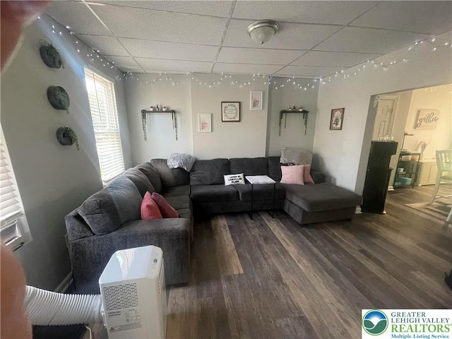 924 W Berwick St, Easton, PA 18042 - living area with a drop ceiling and wood finished floors