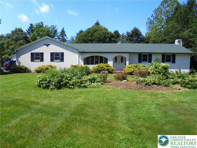 2546 Wehr Mill Rd, South Whitehall Twp, PA 18069 - single story home with a front yard and a chimney
