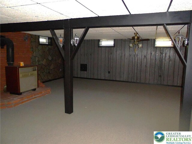 2546 Wehr Mill Rd, South Whitehall Twp, PA 18069 - basement with wood walls