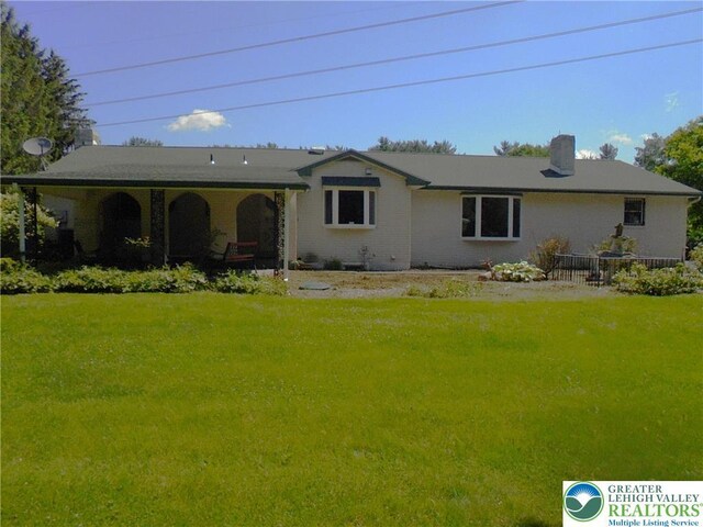 2546 Wehr Mill Rd, South Whitehall Twp, PA 18069 - single story home featuring a chimney and brick siding