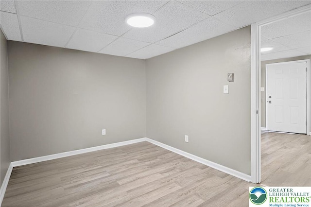 624 N Maxwell St, Allentown City, PA 18109 - spare room featuring a drop ceiling and light wood-type flooring