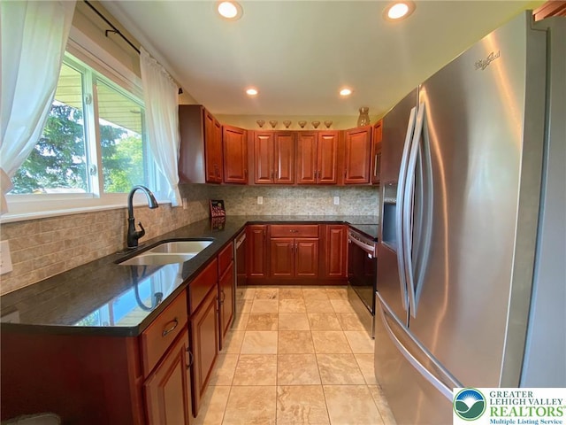 3111 Pheasant Dr, Moore Twp, PA 18067 - kitchen featuring stainless steel appliances, backsplash, recessed lighting, and brown cabinets
