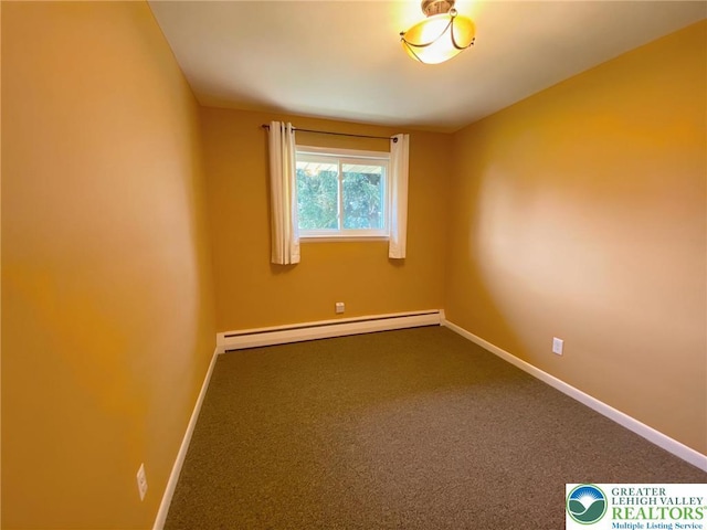 3111 Pheasant Dr, Moore Twp, PA 18067 - unfurnished room featuring a baseboard heating unit and carpet flooring