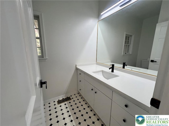 106 Lynx Ln, Chestnuthill Twp, PA 18330 - bathroom with vanity and baseboards