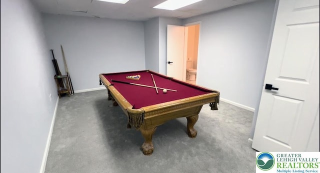 106 Lynx Ln, Chestnuthill Twp, PA 18330 - playroom featuring carpet and billiards table
