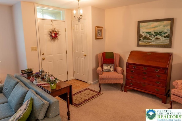 104 Garden Ct, Emmaus Boro, PA 18049 - foyer with light colored carpet and baseboards