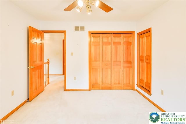 6242 Domarray St, Upper Saucon Twp, PA 18036 - unfurnished bedroom featuring light carpet and a ceiling fan