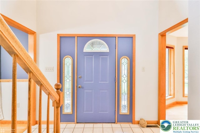 6242 Domarray St, Upper Saucon Twp, PA 18036 - entryway featuring plenty of natural light and light tile patterned flooring