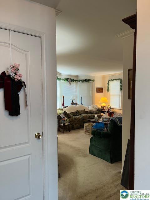 255 Ridings Cir, Macungie Boro, PA 18062 - corridor featuring carpet floors