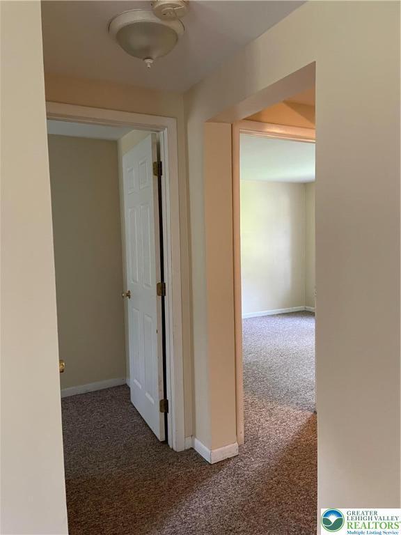 849 Weir Lake Rd, Chestnuthill Twp, PA 18058 - hallway with carpet and baseboards