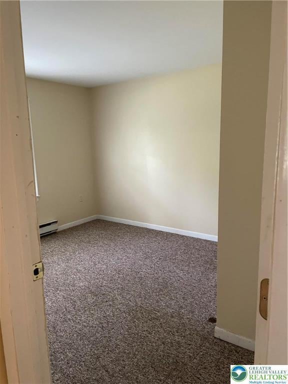 849 Weir Lake Rd, Chestnuthill Twp, PA 18058 - empty room featuring a baseboard radiator and carpet floors