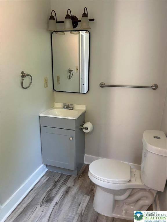 230 White St, Lehighton Boro, PA 18235 - half bathroom featuring vanity and wood finished floors