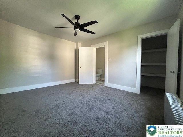 230 White St, Lehighton Boro, PA 18235 - unfurnished bedroom with carpet, a spacious closet, ensuite bathroom, and ceiling fan