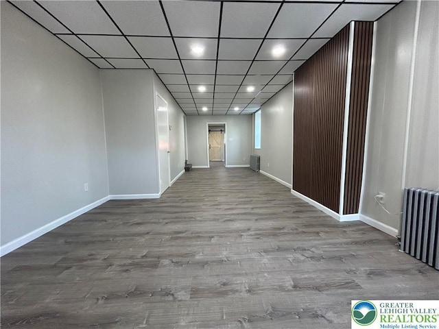 230 White St, Lehighton Boro, PA 18235 - empty room featuring radiator, wood finished floors, and recessed lighting
