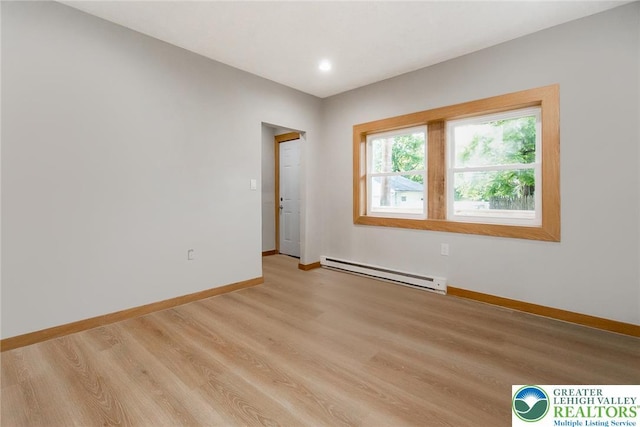 226 Fern St, Jim Thorpe Boro, PA 18229 - unfurnished room with baseboard heating and light wood finished floors