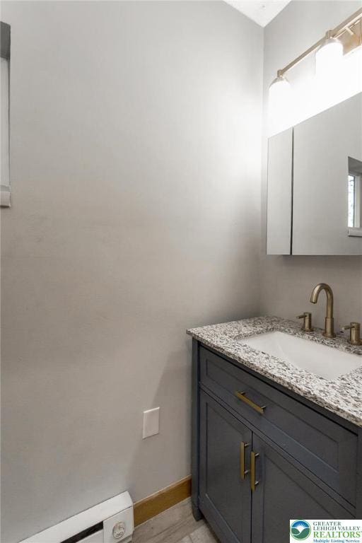 226 Fern St, Jim Thorpe Boro, PA 18229 - bathroom with vanity and baseboard heating