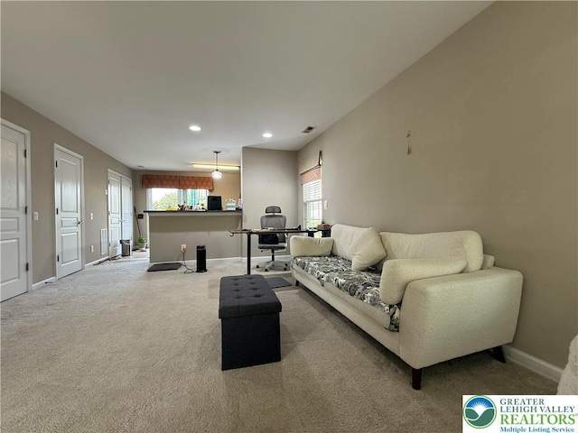 1499 Artisan Ct, Upper Macungie Twp, PA 18031 - living room featuring carpet and recessed lighting