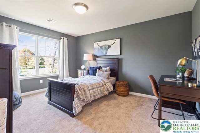 77 Tumble Creek Rd Unit 14, Williams Twp, PA 18042 - bedroom featuring light carpet and an office area