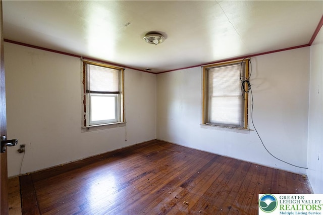 4220 Bethlehem Pike, Hilltown Twp, PA 18969 - spare room featuring wood-type flooring and crown molding