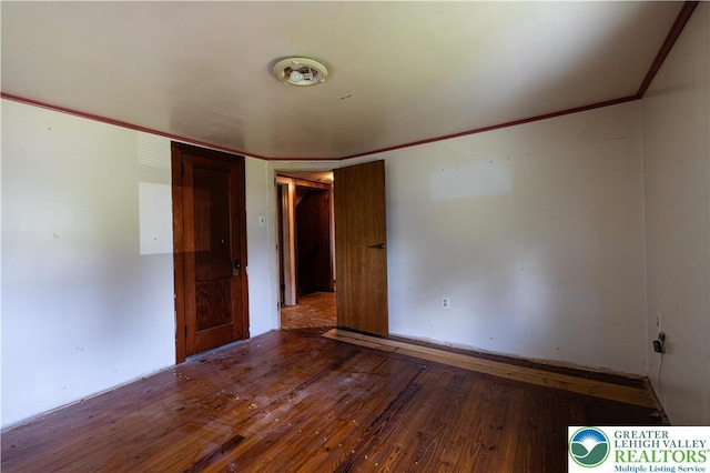 4220 Bethlehem Pike, Hilltown Twp, PA 18969 - spare room with hardwood / wood-style floors and crown molding