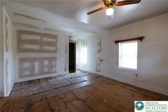 4220 Bethlehem Pike, Hilltown Twp, PA 18969 - unfurnished room with wood-type flooring and ceiling fan