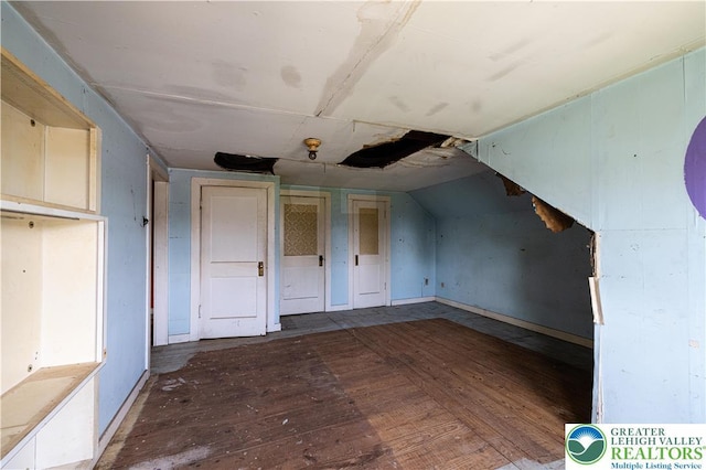 4220 Bethlehem Pike, Hilltown Twp, PA 18969 - additional living space with hardwood / wood-style flooring and vaulted ceiling
