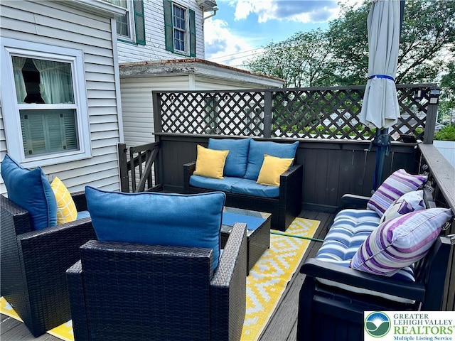 2031 Washington Blvd, Wilson Boro, PA 18042 - wooden terrace with an outdoor living space