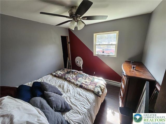 1007 Calypso, Wayne, PA 18436 - bedroom with wood finished floors and a ceiling fan