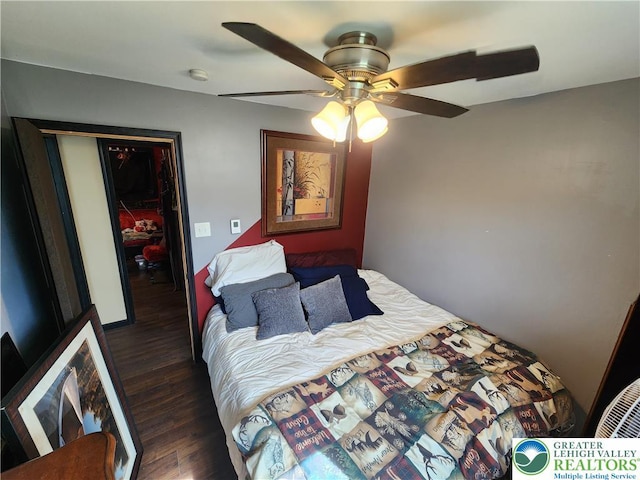 1007 Calypso, Wayne, PA 18436 - bedroom featuring wood finished floors, ceiling fan, and a closet