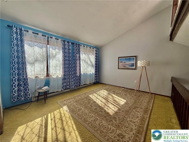 193 Canterbury Rd, Lehman Twp, PA 18324 - unfurnished living room featuring lofted ceiling