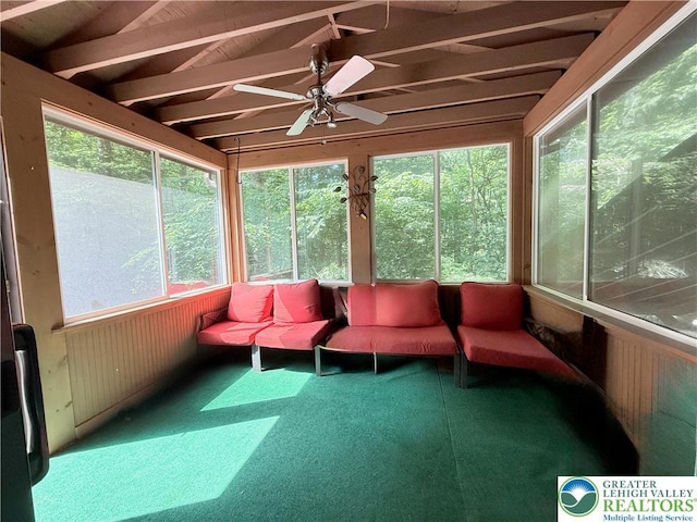 193 Canterbury Rd, Lehman Twp, PA 18324 - sunroom / solarium with ceiling fan and lofted ceiling