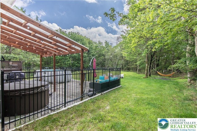 672 Clearview St, Tobyhanna Twp, PA 18334 - view of yard featuring a hot tub