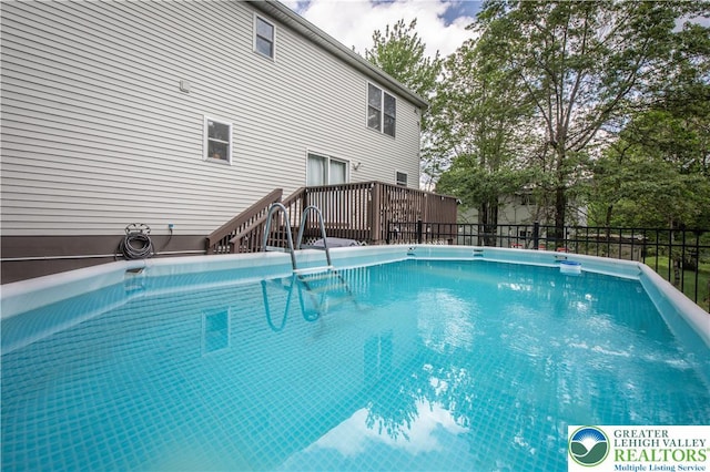 672 Clearview St, Tobyhanna Twp, PA 18334 - view of swimming pool featuring a deck