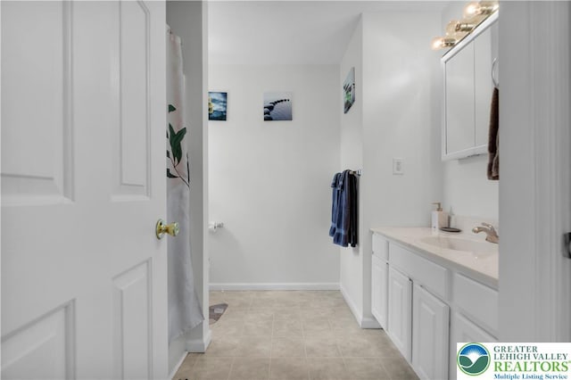 672 Clearview St, Tobyhanna Twp, PA 18334 - bathroom featuring vanity and tile patterned flooring