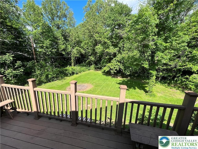 1321 Sheridan Rd, Lower Milford Twp, PA 18036 - wooden deck with a yard