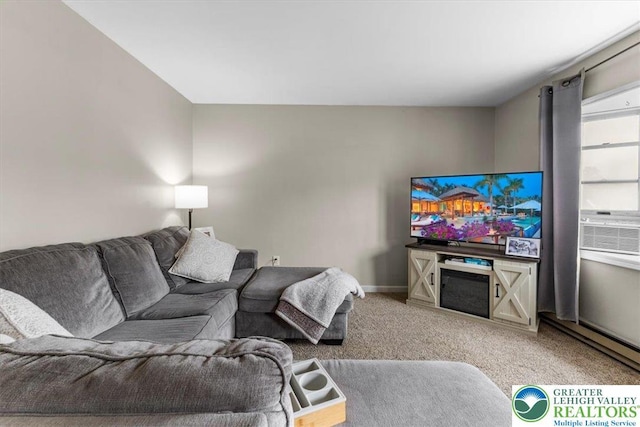 2233 Fox Run, Wilson Boro, PA 18042 - living area featuring carpet floors and baseboards