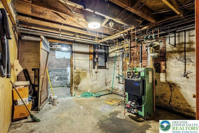 2834 Interchange Rd, Franklin Twp, PA 18235 - unfinished basement with a heating unit and electric panel